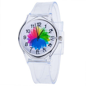 Transparent Clock Silicone Watches Women Sport Casual Quartz Wristwatches Novelty Crystal Ladies Watch Cartoon Reloj Mujer #Zer