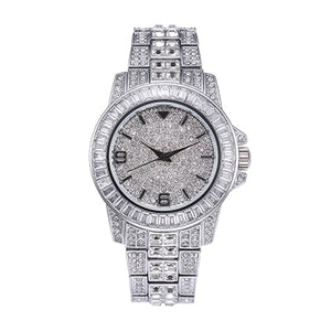 Top Brand Luxury Missfox Rolexable Waterproof Watch Full Diamond Hublo Unisex Quartz Watch With Box