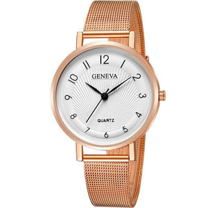 2018 New Design GENEVA Watch Fashion Female Clocks Women Luxury Stainless Steel Analog Quartz Wristwatch Silver Dress Watches