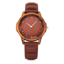 Load image into Gallery viewer, Starry sky tonneau dial soft silicone women watches simple Diamond elegant ladies wristwatches REBIRTH brand red quartz-watch