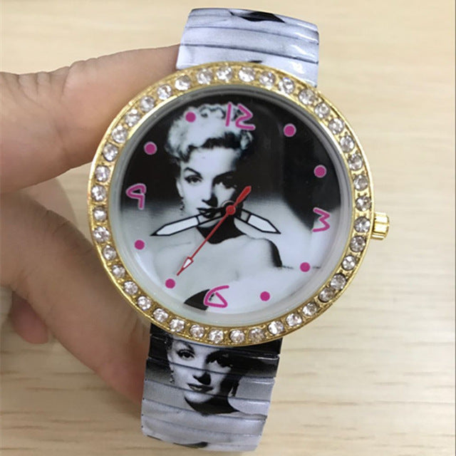 Hesiod Women Wristwatch Casual Fashion Female Crystal Elastic Strap Watch Luxury Brand Quartz Watch Bracelet for Girl Clock