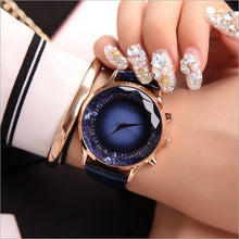 Load image into Gallery viewer, GUOU Watch Women Top Luxury Fashion Quartz Watch Ladies Wristwatch Genuine Leather Diamond Women Watches saat relogio feminino