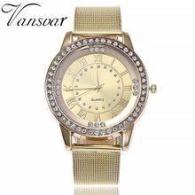 Load image into Gallery viewer, Dropshipping Women Rhinestone Watch Fashion Casual Women Silver &amp; Rose Gold Mesh Wristwatches Gift Clock Relogio Feminino Hot