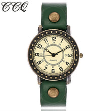 Load image into Gallery viewer, Vintage Fashion Simple Dial Watch Casual Cow Leather Quartz Watch Women Wristwatches Female Clock