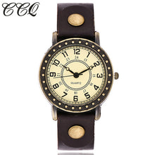 Load image into Gallery viewer, Vintage Fashion Simple Dial Watch Casual Cow Leather Quartz Watch Women Wristwatches Female Clock