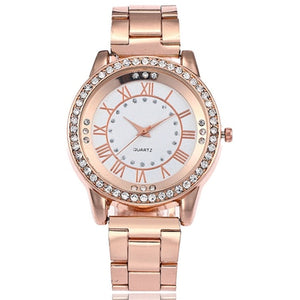 Dropshipping Women Rhinestone Watch Fashion Casual Women Silver & Rose Gold Mesh Wristwatches Gift Clock Relogio Feminino Hot