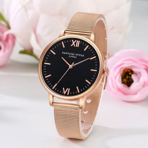 LVPAI Watches Women Stainless Steel Bracelet Analog Quartz Watch 2018 Luxury Brand Casual Wristwatches Montre femme 18FEB24