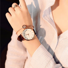 Load image into Gallery viewer, Polygonal dial design women watches luxury fashion dress quartz watch ulzzang popular brand white ladies leather wristwatch