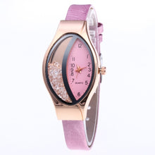 Load image into Gallery viewer, Brand Women&#39;s Bracelet Watches Crystal Rose Gold leather Ladies Casual Quartz Dress Wristwatches Clock Female relogio masculino