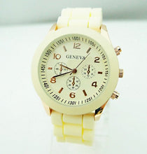 Load image into Gallery viewer, Hot Sales Geneva Brand Silicone Women Watch Ladies Fashion Dress Quartz Wristwatch Female Watch GV008