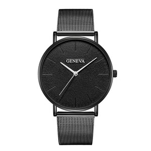 Simple Women Men Watches Top Brand Luxury Stainless Steel Mesh Quartz Wristwatches Fashion Clock ladies Watch Montre Femme 2018