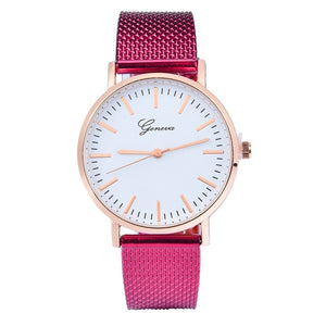 GENEVA Women Classic Quartz Silica Gel Wrist Watch Bracelet Watches Wristwatch Clock Gift luxury Reloj de dama Montre femme #35