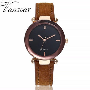 Fashion Women Leather Quartz Watch Female Hot Sale Simple Analog Wristwatches Relogio Feminino Clock