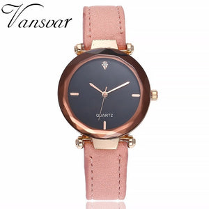 Fashion Women Leather Quartz Watch Female Hot Sale Simple Analog Wristwatches Relogio Feminino Clock