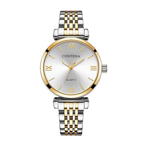 Women's Wrist Watch 2018 Luxury Brand Contena Ladies Quartz Watch Full Stainless Steel Female Clock Wristwatches reloj mujer