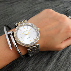 2018 Relogio Feminino Luxury Brand Contena Women Dress Watches Steel Quartz Watch Diamonds Gold Watches For Womans Wristwatches
